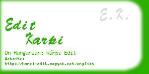 edit karpi business card
