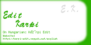 edit karpi business card